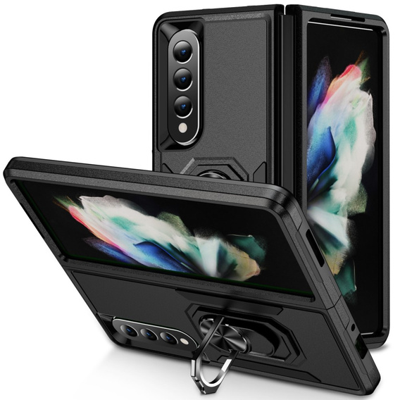 Armor Case for do Samsung Galaxy Z Fold 4 5G, Nox Case Ring, black
