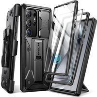 Rugged Case for Samsung Galaxy S25 Ultra – Tongate MECH Series Clip, Black