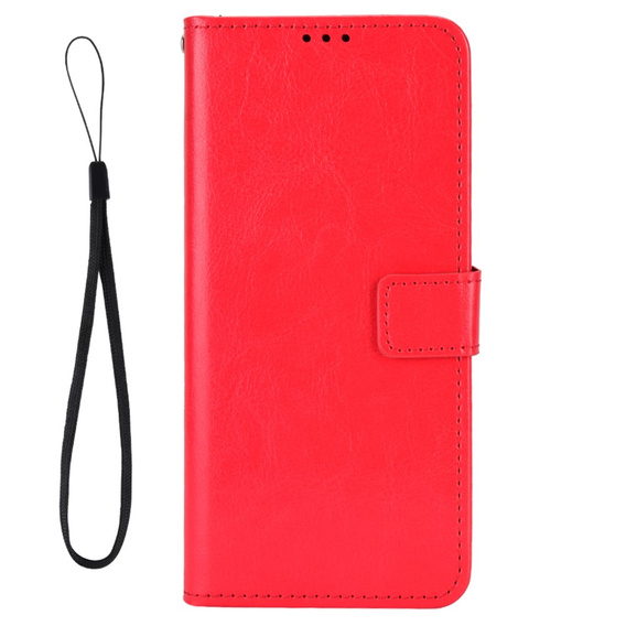 Flip case for Infinix Hot 20i, Crazy Horse Wallet, red