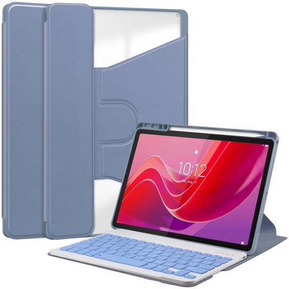 Keyboard case for Lenovo Tab M11, Rotary 360° Leather, purple