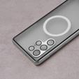 Magnetic Dual Glass MagSafe case for Samsung Galaxy S22 Ultra, silver