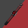 Hollow strap for Apple Watch 7 45mm/6/5/4/SE 44mm/3/2/1 42mm - Black/Red