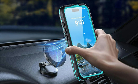 Case for iPhone 17 Pro, Waterproof IP68, SHELLBOX MagSafe, blue