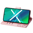 Flip case for Samsung Galaxy M13, Butterfly, pink rose gold
