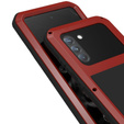 Love Mei Case for Samsung Galaxy S21 FE, armored with glass, red