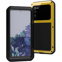 Love Mei Case for Samsung Galaxy S20 FE 4G/5G, armored with glass, yellow