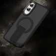 Case for Samsung Galaxy S25 Edge, Kickstand Matt Case, for MagSafe, black