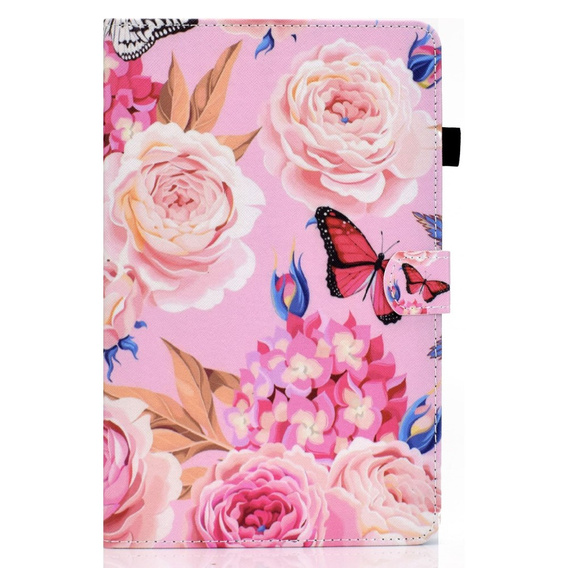 Case for Lenovo Tab M10 Plus 10.6 Gen 3 125F/128F, flowers and butterfly