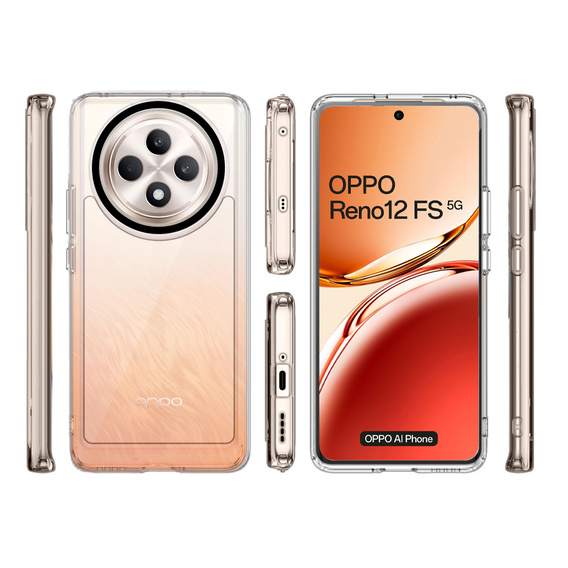 Case for Oppo Reno 12FS / 12F, Fusion Hybrid, transparent