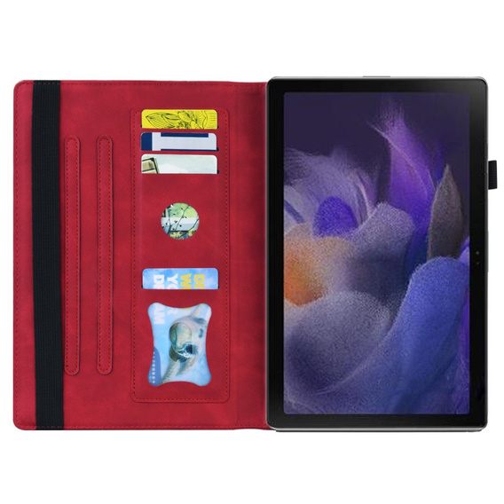 Case for Samsung Galaxy Tab A9, Classic, with space for stylus, red