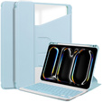 Keyboard case for iPad Pro 11" 2024 (5 gen.), Rotary 360° Leather, light blue