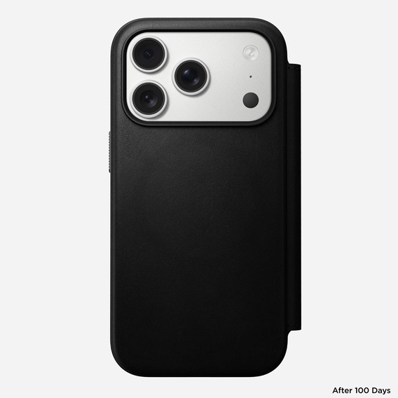 Nomad case for iPhone 17 Pro, Modern Leather Folio, black