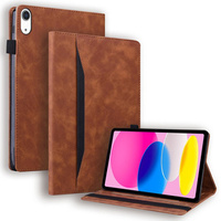 Case for iPad 10.9 2022 10 Gen, Classic, with space for stylus, brown
