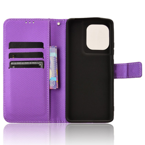 Flip case for Motorola Edge 50 Pro, Wallet Smart Magnet, purple