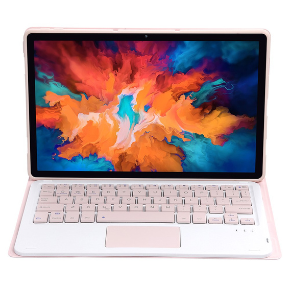 Case + keyboard Lenovo Tab P11 J606F / Tab P11 5G, TouchPad Keyboard, pink rose gold