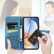 Flip case for Realme C71, Butterfly, blue