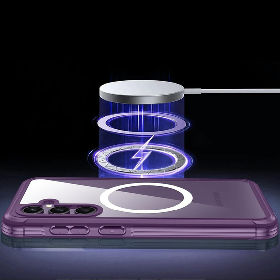 Case for Samsung Galaxy S23 FE, Shockproof, with screen film, for MagSafe, purple