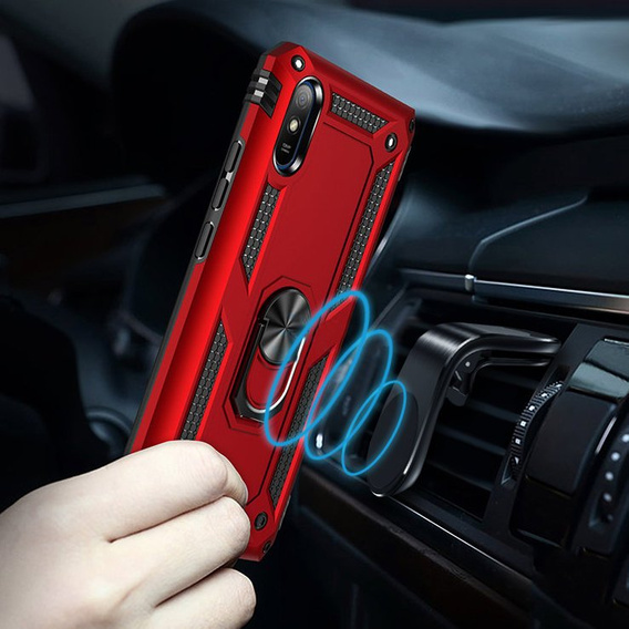 Armor Case for Xiaomi Redmi Note 8 Pro, Nox Case Ring, red