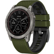 Silicone Strap for Garmin Fenix 7 / Forerunner 965 / 955 / 945 / 935, Green / Black