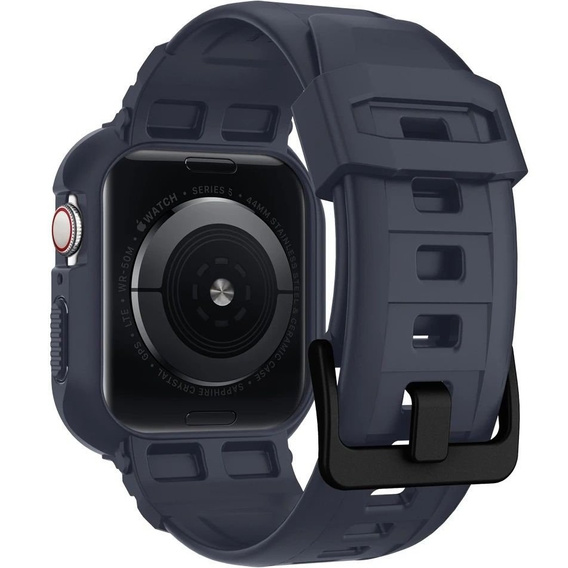 Spigen strap with case for Apple Watch 4/5/6/7/8/9/SE 44/45mm, Rugged Armor Pro, charcoal grey