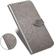 Flip case for Samsung Galaxy M55 5G, Mandala, grey