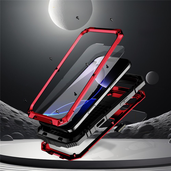 R-JUST case with stand and built-in glass for iPhone 17 Pro Max