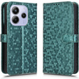 Flip case for Xiaomi Redmi Note 14 4G, Wallet Rhombus, green