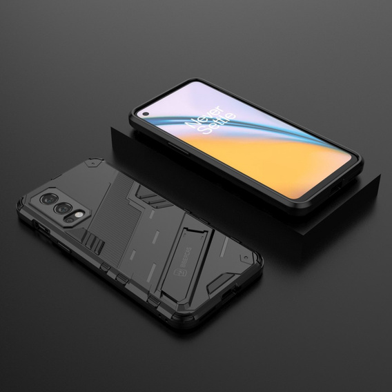 Case for OnePlus Nord 2 5G, Military kickstand, blue