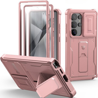 Armored case for Samsung Galaxy S25 Ultra, Dexnor Full Body (Two Frames), pink