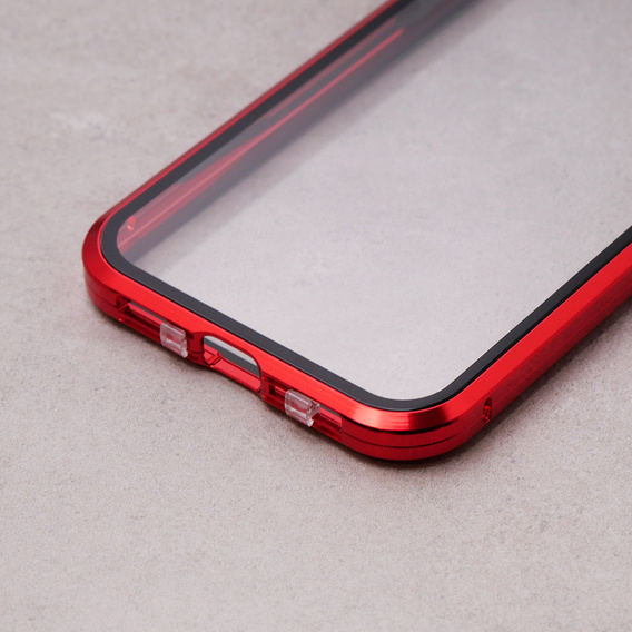 Case for iPhone 11, Magnetic Dual Glass, red