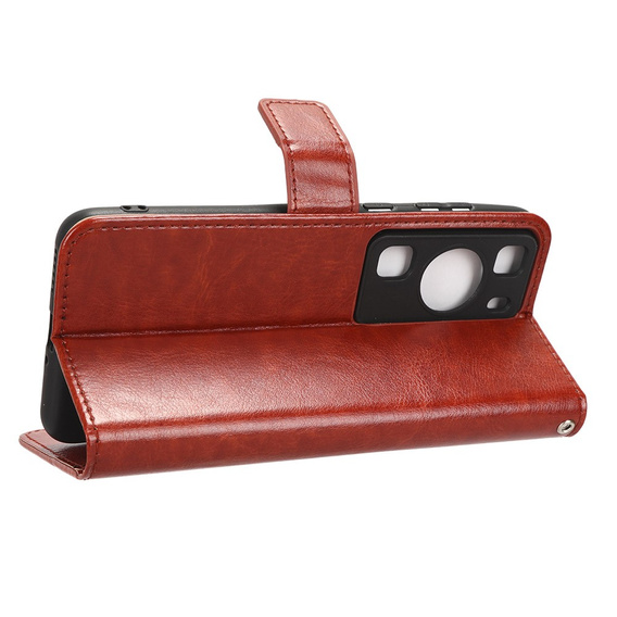Flip case for Huawei P60 / P60 Pro, Crazy Horse Wallet, brown