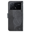 Flip case for Xiaomi Poco X6 Pro 5G, Butterfly, purple