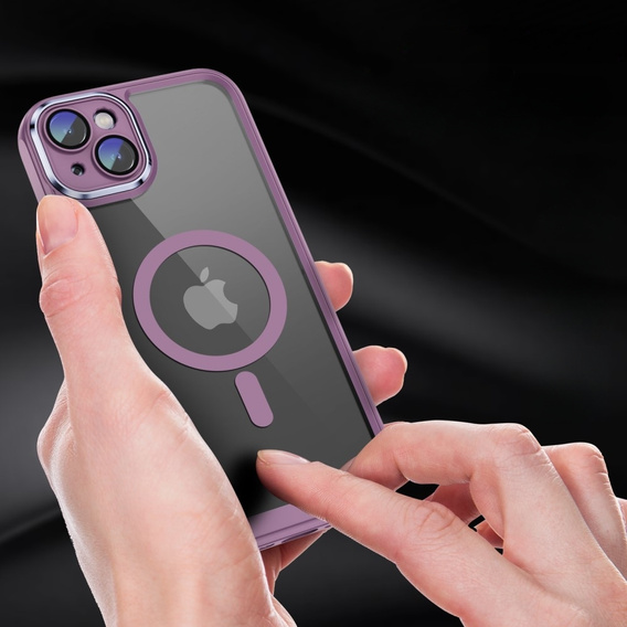 Case for iPhone 15 Plus, ERBORD Impact Guard, MagSafe, purple