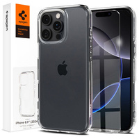 Spigen case for iPhone 16 Pro Max, Ultra Hybrid, transparent + 9H Tempered Glass