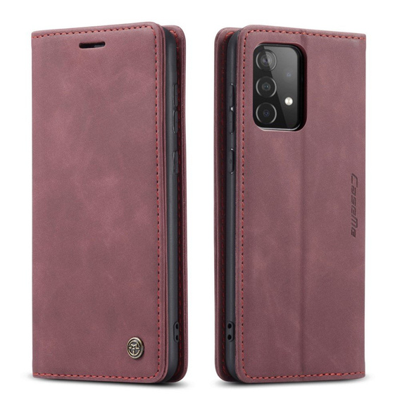 CASEME case for Samsung Galaxy A52 / A52s, Leather Wallet Case, maroon