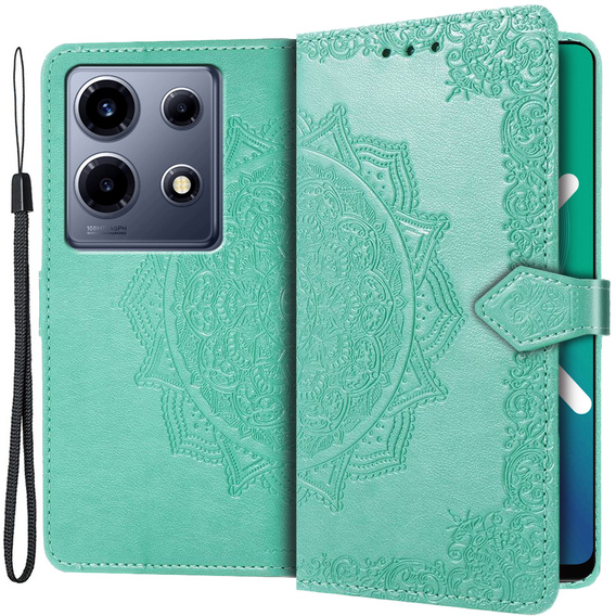 Flip case for Infinix Note 30 VIP, Mandala, green