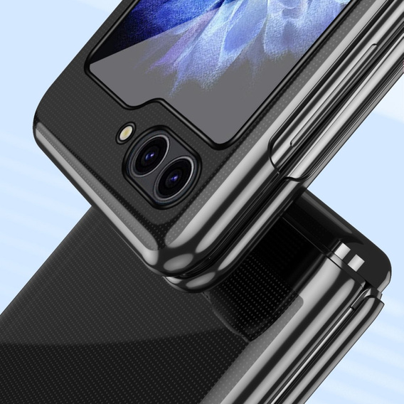 Case for Samsung Galaxy Z Flip7 FE / Z Flip6, PC Case, transparent / black