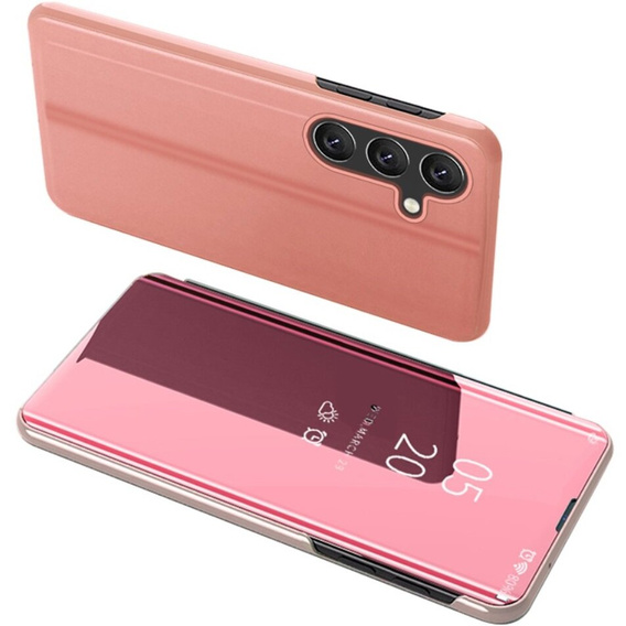 Case for Samsung Galaxy A15, Clear View, black + 9H glass