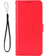 Flip case for Honor 90, Crazy Horse Wallet, red