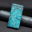 Flip case for OPPO A57 / A57s, Wallet, Sakura, blue