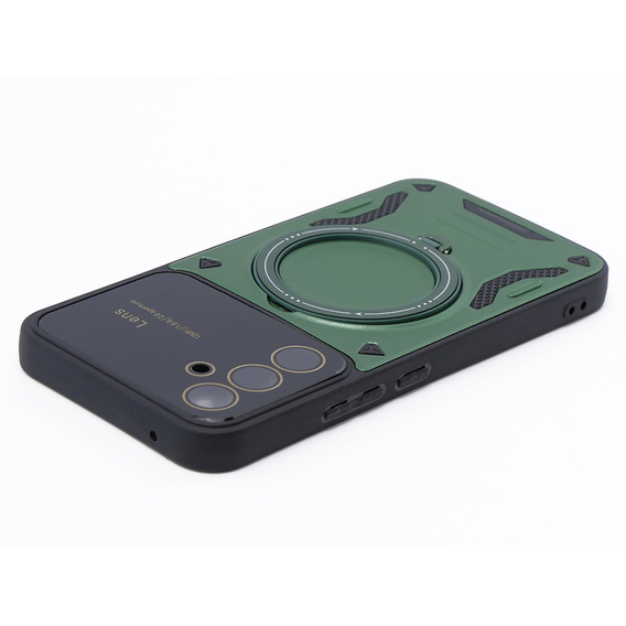 BENKS Kevlar Case for Samsung Galaxy A54 5G, for MagSafe, Carbon Fiber, green