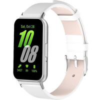Leather Strap for Samsung Galaxy Fit 3, White