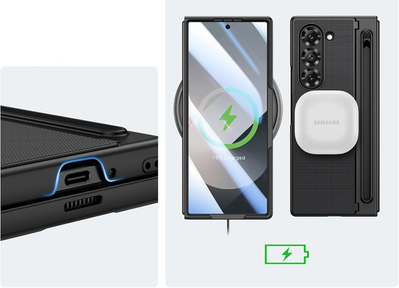 Glass case with full 360° protection for Samsung Galaxy Z Fold7 5G