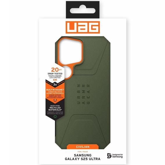 Case Urban Armor Gear for Galaxy S25 Ultra, Civilian, green