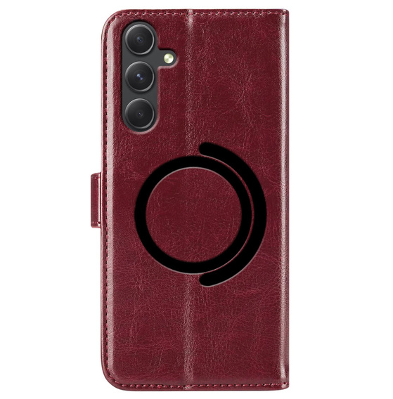 Flip case for Samsung Galaxy A54 5G, Wallet, do MagSafe, red