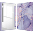Case for Samsung Galaxy Tab S10 FE+ Plus, Smartcase Hybrid, with stylus space, Marble purple