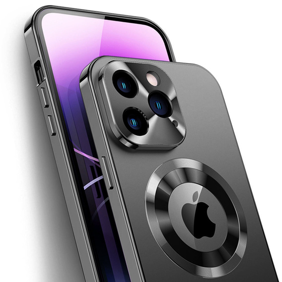 Case for iPhone 13 Pro Max, Dual Glass, for Magsafe, black