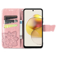 Flip case for Motorola Moto G73 5G, Butterfly, pink rose gold