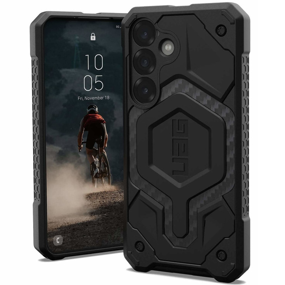 Urban Armor Gear case for Galaxy S25+ Plus, Monarch Pro MagSafe, carbon black