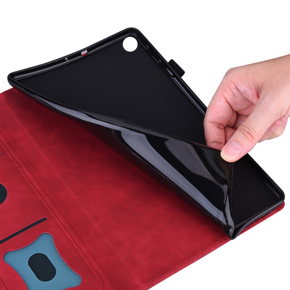 Case for Samsung Galaxy Tab A9, Classic, with space for stylus, red